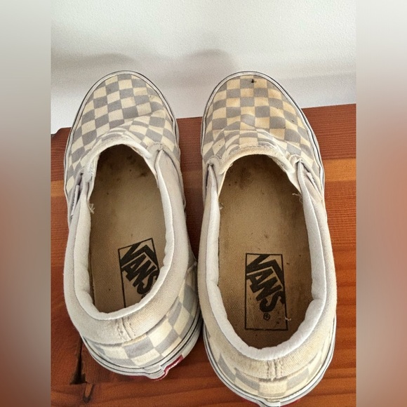 Vans Light Grey Checker slip sneakers women’s size 8 - Picture 6 of 10